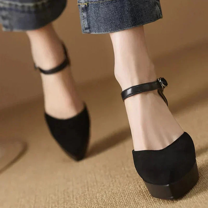 Constance | Elegant Court Shoes with Ankle Strap