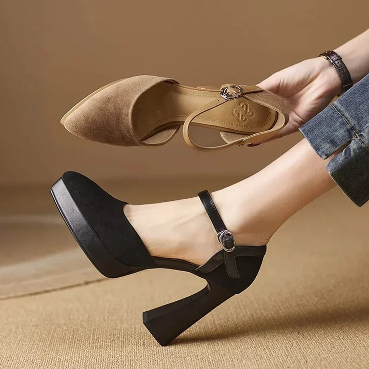 Constance | Elegant Court Shoes with Ankle Strap