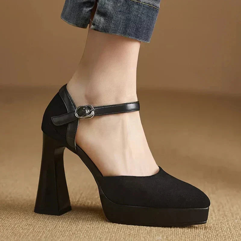Constance | Elegant Court Shoes with Ankle Strap