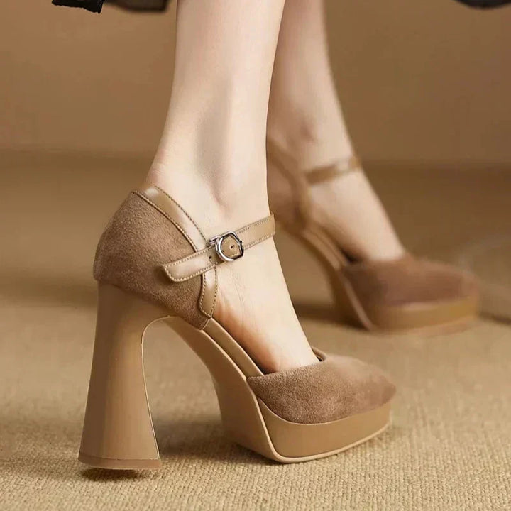 Constance | Elegant Court Shoes with Ankle Strap