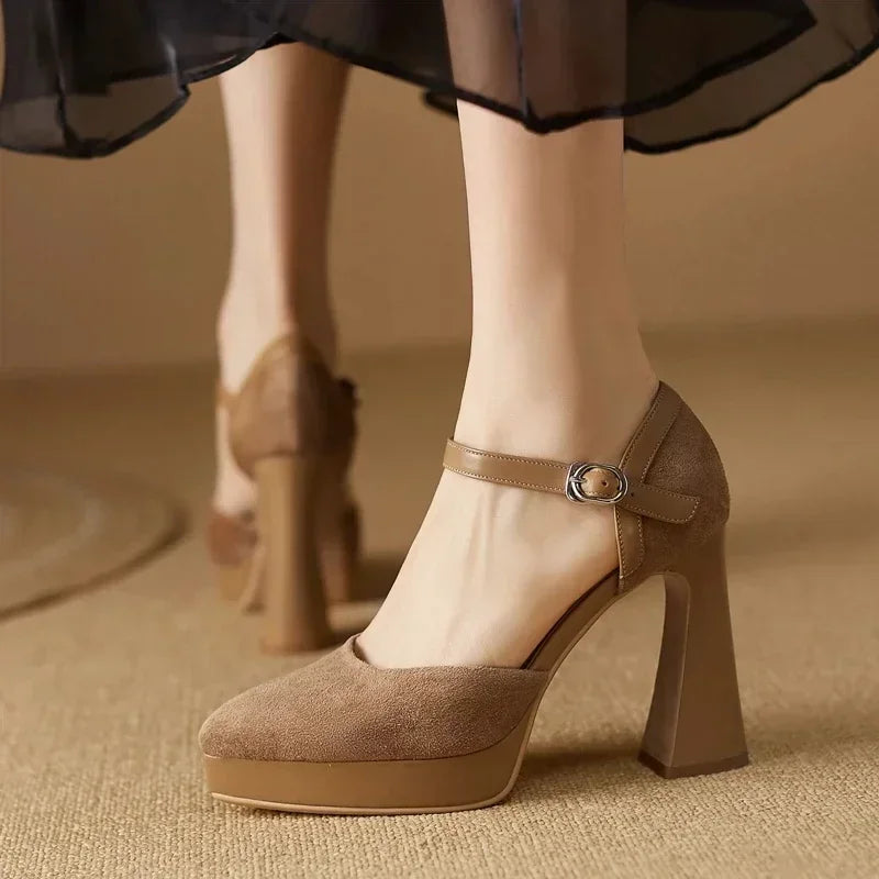 Constance | Elegant Court Shoes with Ankle Strap
