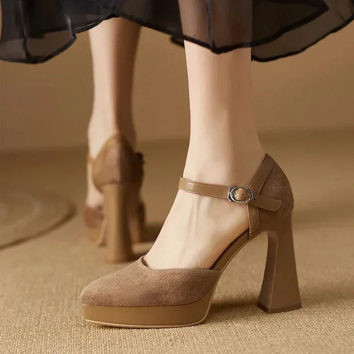 Constance | Elegant Court Shoes with Ankle Strap