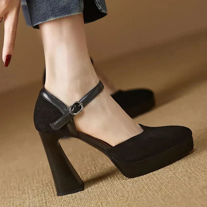 Constance | Elegant Court Shoes with Ankle Strap