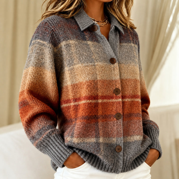 Edith | Ombre knitted jacket for Autumn