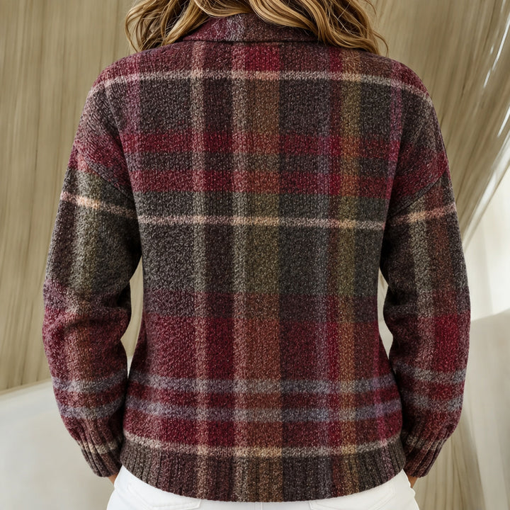Eleanor | Classic Checked knitted jacket