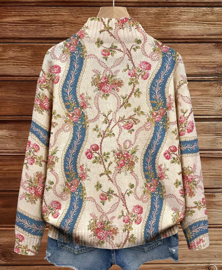 Camilla | Climbing Rose Zip-Up Cardigan