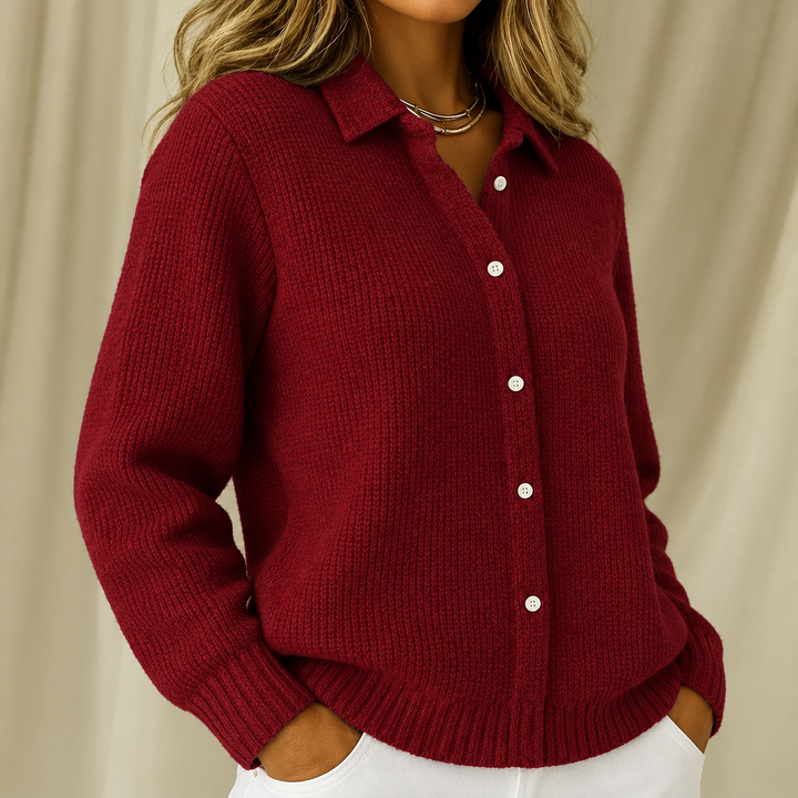 Katrina | Structured knitted jacket with Buttons