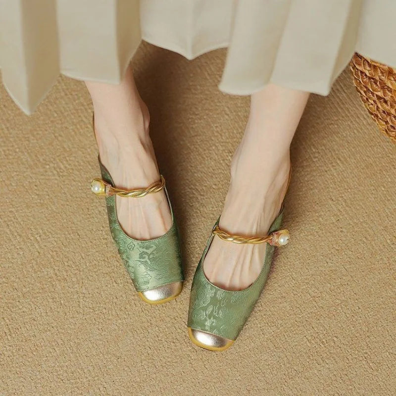 Myrtle | Open-Heel Court Shoes