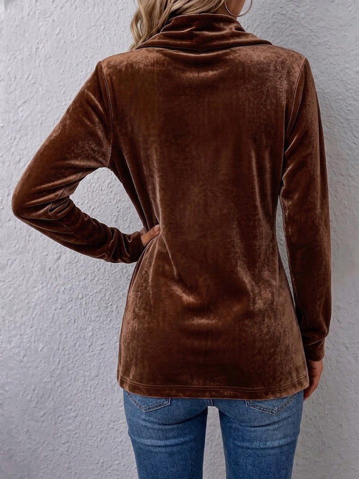 Avery | Vintage Lapel Button-Accent Long Sleeve Open Front Jacket