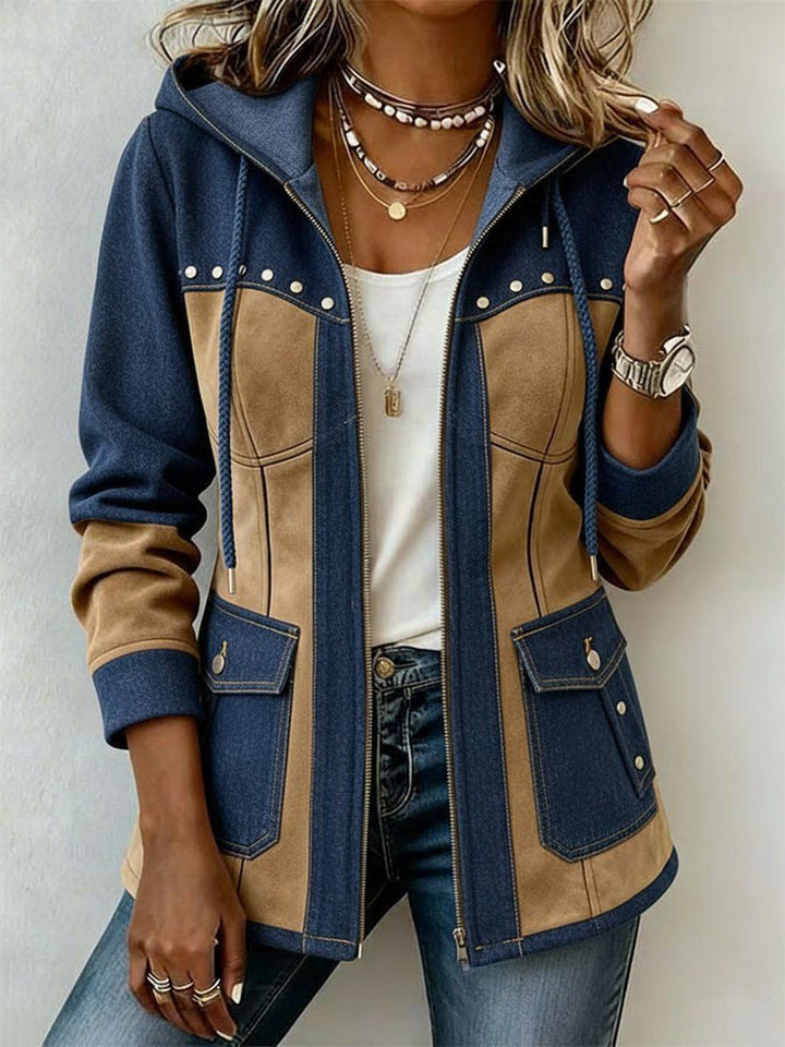 Ava | Patchwork Hooded Jacket
