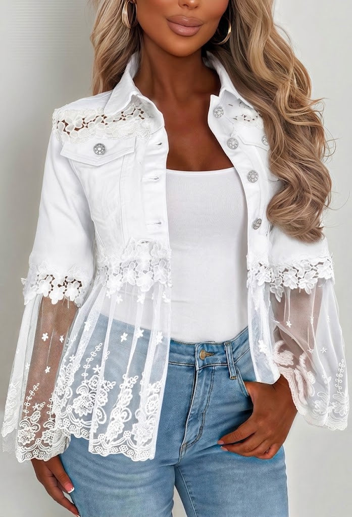 Addison | Lace-Panel Jacket