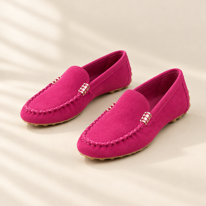 Linda | Suede Driving Loafers