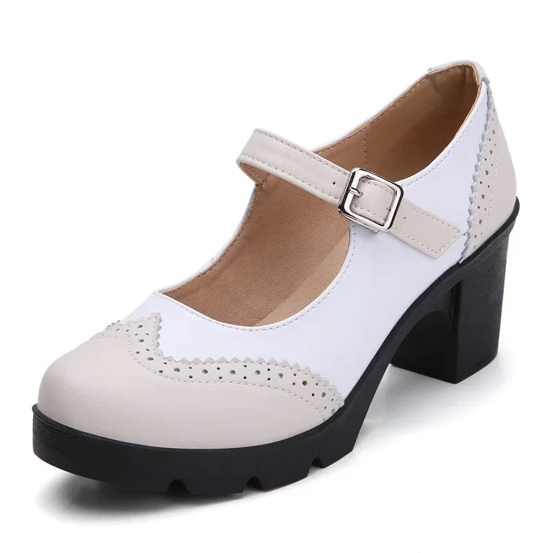 Sylvia | Elegant Leather Court Shoes