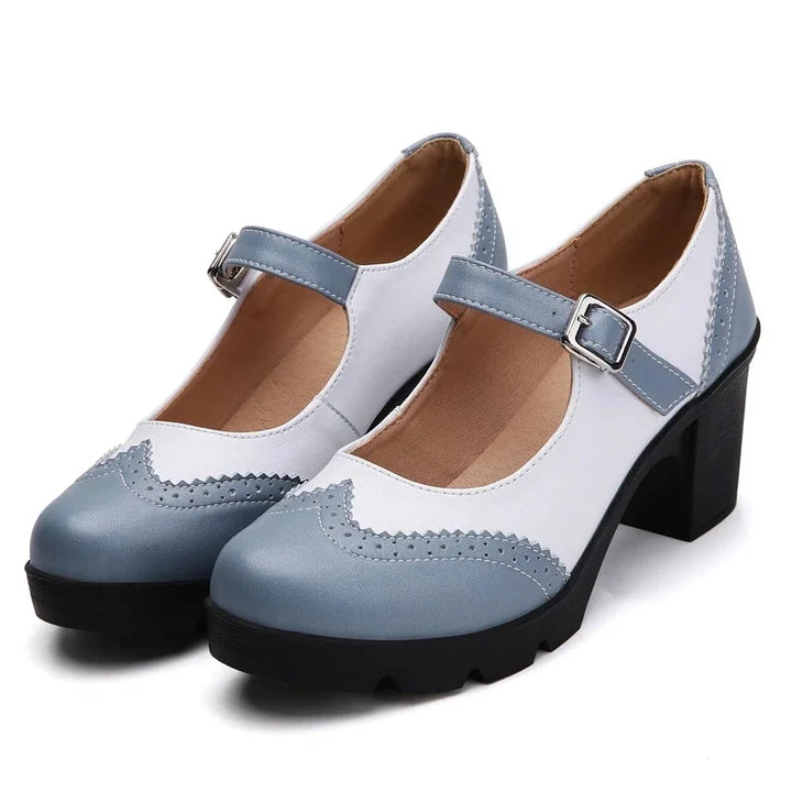 Sylvia | Elegant Leather Court Shoes
