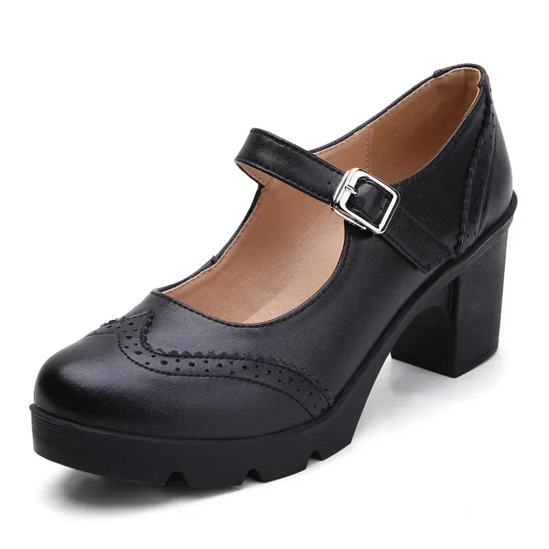 Sylvia | Elegant Leather Court Shoes