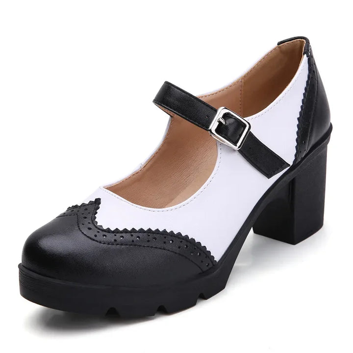Sylvia | Elegant Leather Court Shoes