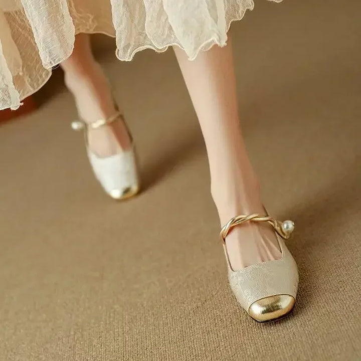 Winifred | Mary Jane Shoes with Pearl Strap