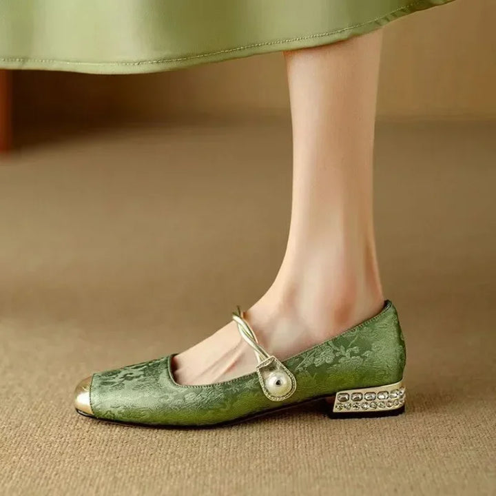Winifred | Mary Jane Shoes with Pearl Strap